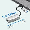 USB-A/-C na 2,5G Ethernet adaptér, sivý
