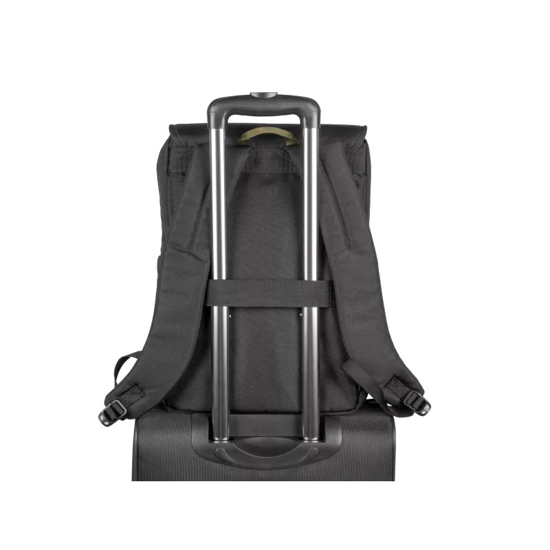 NATEC Niala NTO-2239 batoh na notebook 39,6 cm (15,6 palca), 18 L, odolný voči postriekaniu, recyklovaný polyester, čierny/tmavozelený