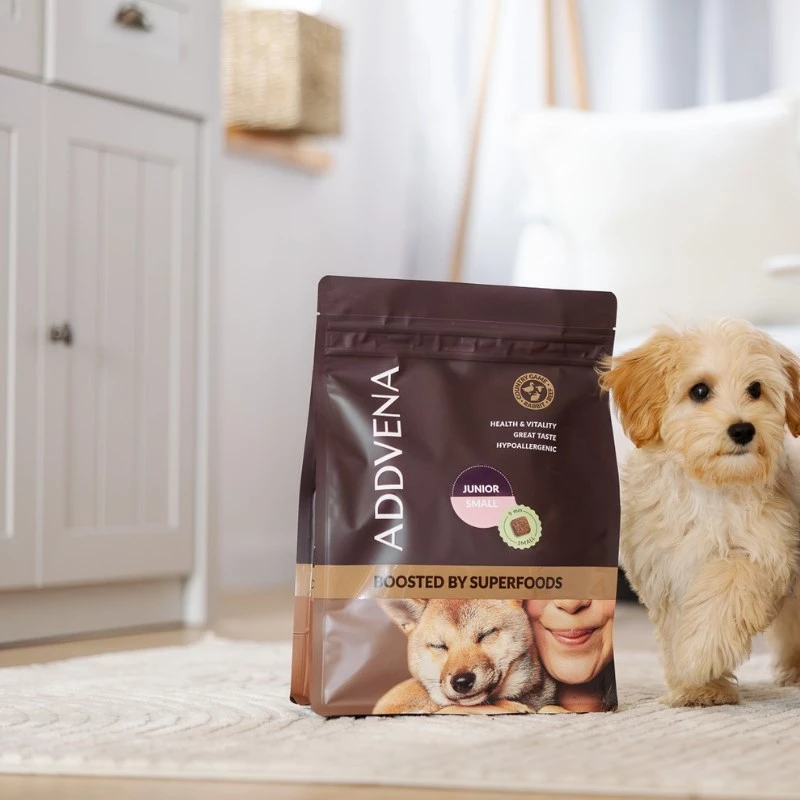 ADDVENA Boosted by superfoods Junior Small Beef - suché krmivo pre psov - 2,5 kg