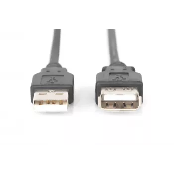 Digitus - USB predlžovací kábel - USB Type-A, 4-pin (M) - USB Type-A, 4-pin (W) - 3,0 m (USB / USB2.0) - čierny (AK-300202-030-S)