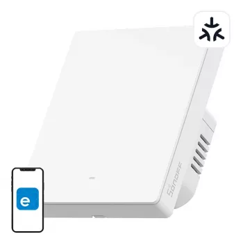 Nástenný WLAN smart vypínač Sonoff M5-1C-80W 1-kanálový, pre rámiky, 80W