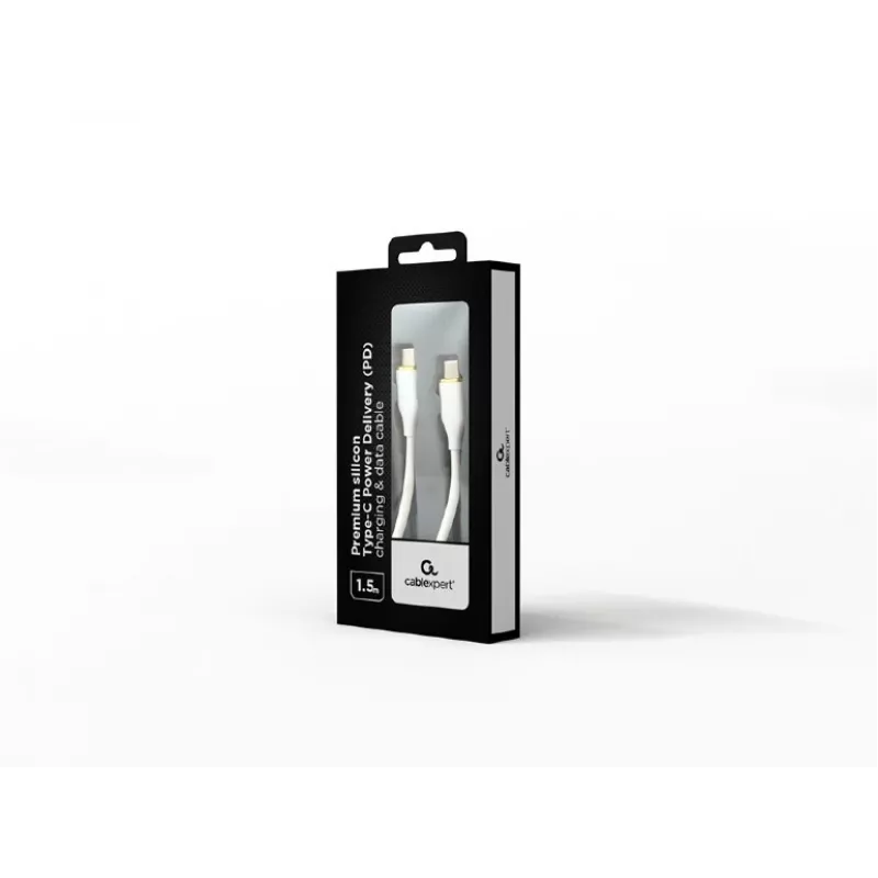 USB kábel GEMBIRD CC-USB2S-CMCM-1.5M-W, 1,5 m