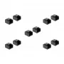 DeLOCK 86470 Protiprachová krytka konektora RJ45, čierna, 10 ks