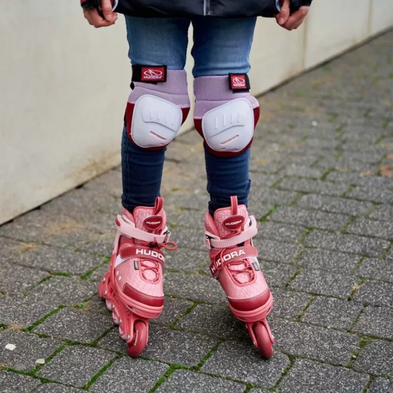 Inline korčule HUDORA Mia 2.0, nastaviteľná veľkosť 33–36, ružové