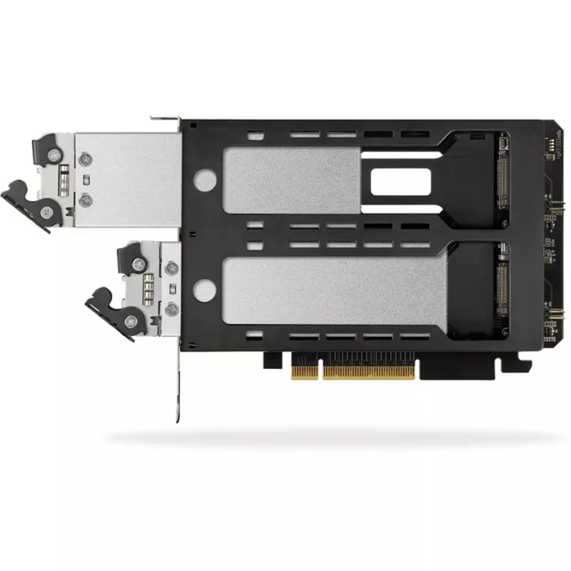 Mobilný úložný rám RAIDSONIC ToughArmor MB842MP-B — 2 výmenné šachty pre M.2 NVMe, PCIe 4.0 x16