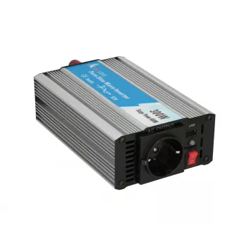 Napäťový menič Extralink OPIP-300W 12V 300W čistý sínus, hliníkové puzdro, aktívne chladenie