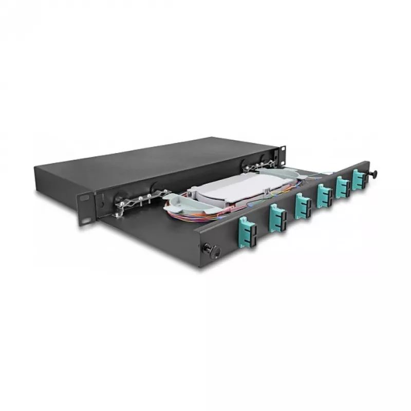DeLOCK optické zváracie puzdro 67001 čierne kov 482x220x44mm