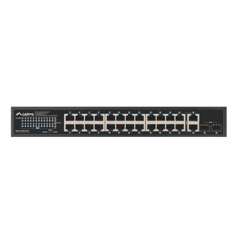 Neřízený switch Lanberg RSGE-24P-2GE-2S-250 24 portov rack montáž