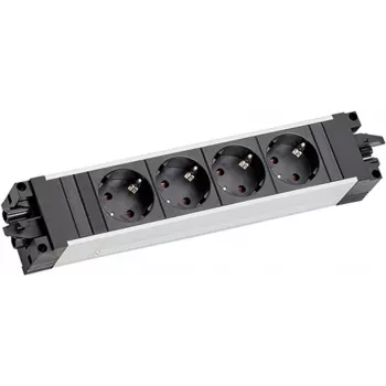 Bachmann STEP ALU 906.18802 rozvodná lišta, 4x zásuvky CEE 7/3, GST18i3