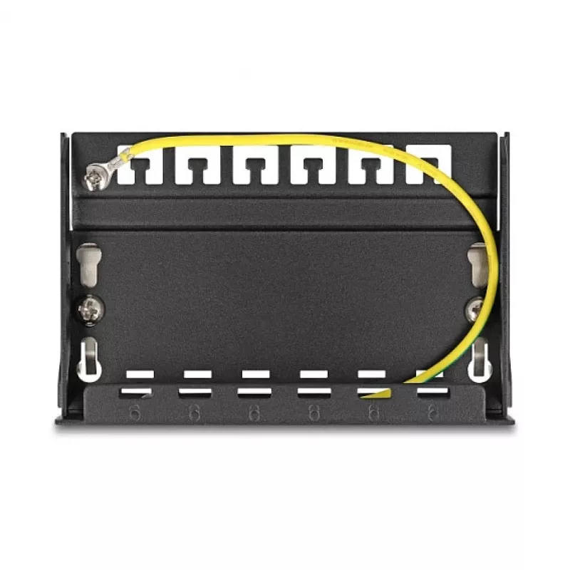 DELOCK zaslepovací panel 6-port pre Keystone RJ moduly, čierny, kov, pre montáž na stôl/stenu/lištu DIN