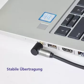 Audio kábel helos Premium Mini Plug S na zahnutý 2 m – 3,5 mm stereo na zahnutý konektor, dĺžka 2,0 m