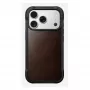 Puzdro na telefón Nomad Rugged Leather Case pre iPhone 17 Pro, 6,3 palcov (16 cm), hnedé, koža/TPU/hliník