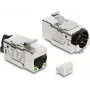 Keystone modul DELOCK 86610 — plochý, nehrdzavejúca oceľ, RJ-45, 16,4×37,5×22 mm