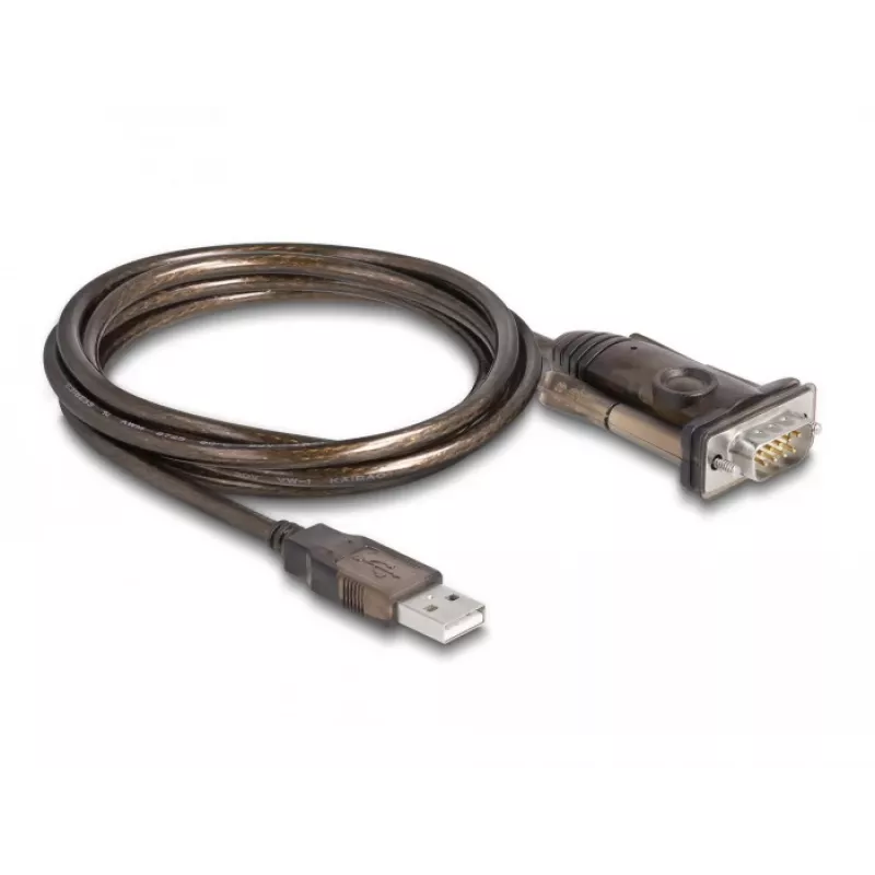 Adaptér USB 2.0 Type-A na sériový RS-232 D-Sub 9-pinový konektor samec DeLOCK 62646