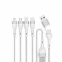 4smarts 541024 USB kábel 1,2 m USB A/USB C USB C/Micro USB-A/Lightning biela (541024)