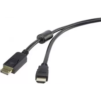 Renkforce RF-3301522 video kábel adaptér 1 m HDMI Type-A (štandard) DisplayPort čierny (RF-3301522)