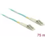 DELOCK InfiniBand / optický kábel 75 m MMF OM3 2x LC – aqua farba