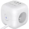 Power Cube QOLTEC 52547 predlžovacia zásuvka 3×AC zásuvky, 2×USB-A, 1×USB-C PD 20W