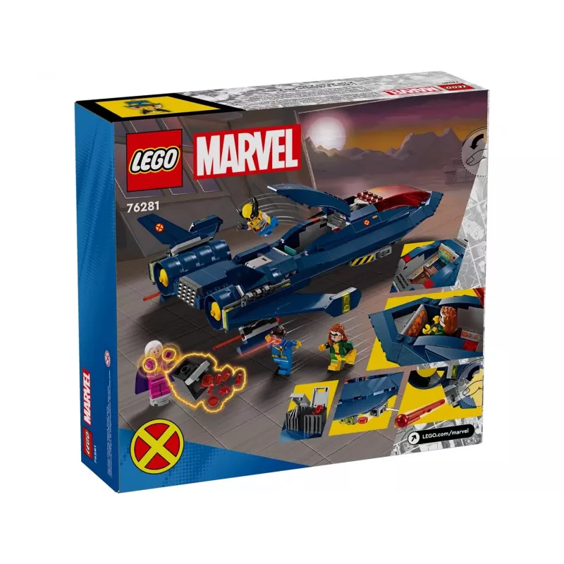 Stavebnica LEGO Marvel Super Heroes X-Jet 76281 s 5 minifigúrkami