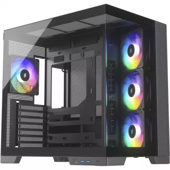 Silentware View A-RGB čierna PC skriňa VIEWčierna — Mid-Tower skriňa s A-RGB osvetlením