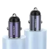 Auto nabíjačka usams C38 30W — 1x USB-A + 1x USB-C rýchle nabíjanie