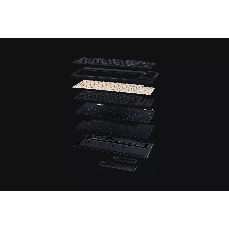 Razer BlackWidow V4 Low-Profile Tenkeyless HyperSpeed herná klávesnica, zelené spínače, rozloženie US