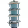 Staub Mini Cocotte Okrúhly, 4 ks - 200ml, Antická Tyrkysová