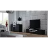 Cama komoda VIVA 150 čierna/čierna lesklá + biela