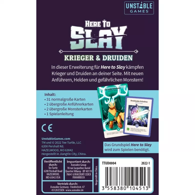 Here to Slay - Krieger & Druiden, rozšírenie kartovej hry