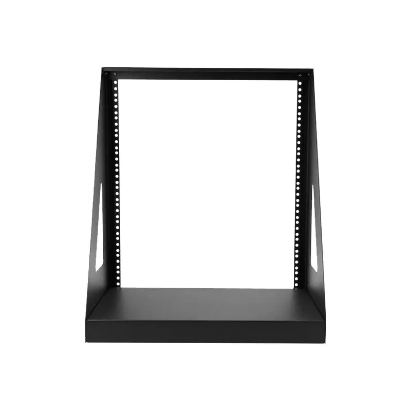 StarTech.com 2-stĺpikový 12U heavy-duty desktop server rack, malý otvorený 19-palcový počítačový rack rám, kompaktný sieťový rack pre AV/štúdiové/dátové/IT vybavenie, TAA-kompatibilný – voľne stojaci dvojstĺpikový rack pre domov/kanceláriu
