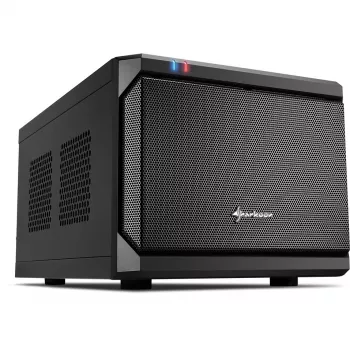 Sharkoon QB One čierna - Midi/Minitower ITX, Mini-ITX 3,5 - PC/server napájací zdroj chladič - USB, USB 2.0, USB 3.0