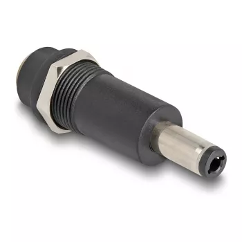 Adaptér DELOCK DC 5,5 x 2,1 mm (samica) na DC 5,5 x 2,5 mm (samec), čierny