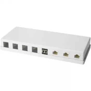 LOGILINK- Keystone nástenné puzdro 8 port UTP, biele, neosadené (NK4035)