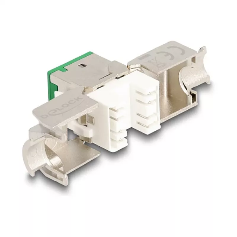 DeLOCK 88116 Keystone modul plochý zelený RJ-45 10 ks