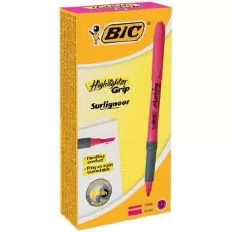 BIC zvýrazňovač FLEX ružový, box 12 kusov 494879