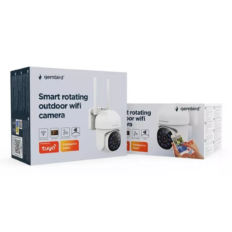 IP bezpečnostná kamera Gembird TSL-ODCAM-WRHD-01 2560x1440 vonkajšia káblová bezdrôtová