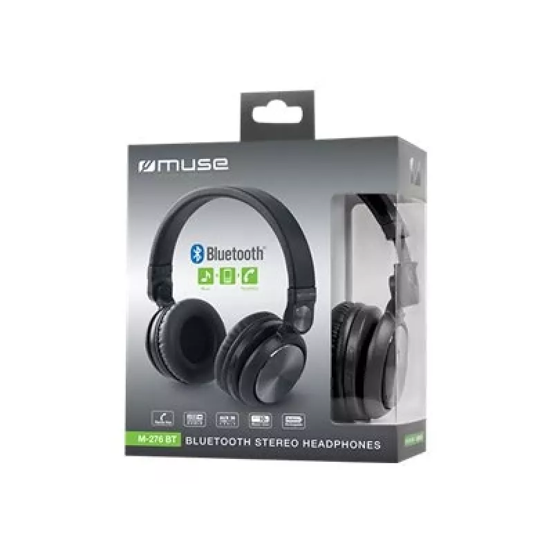 Muse M-276BT slúchadlá/headset káblové & bezdrôtové cez hlavu slúchadlá telefonovanie/hudba Bluetooth čierne