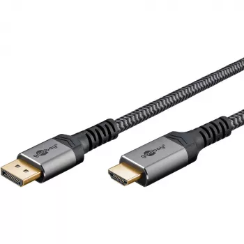 Goobay 65271 video kábel adaptér 5 m DisplayPort HDMI sivý (65271)