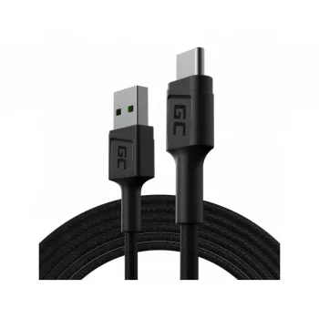 USB kábel Green Cell KABGC22 USB 2.0 1,2 m USB A USB C čierny