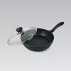 Maestro MR-1205-28 panvica s pokrievkou, 28 cm, čierna