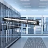 Qoltec 54516 patch panel pre 19-palcový rack, 24 portov, 1U, UTP, čierny