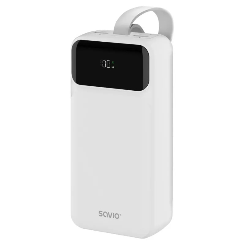 SAVIO BA-10 powerbanka 30000 mAh (111 Wh), Li-ion, 2x USB-C, 2x USB-A, Quick Charge, Power Delivery