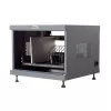 Rackový regál TECHLY 367652 organizér káblov s 3M lepiacou páskou, oceľ, 550×550×410 mm, čierny