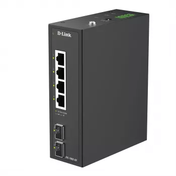 D-Link 6-portový gigabitový priemyselný neupravovateľný switch s 2 x SFP portami