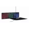 Káblová Full-Size klávesnica s myšou Gembird KBS-UML-01 — USB, QWERTY US, 104 tlačidiel, čierna