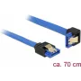 SATA kábel DeLOCK 85092 0,7 m SATA 7-pinový čierny modrý