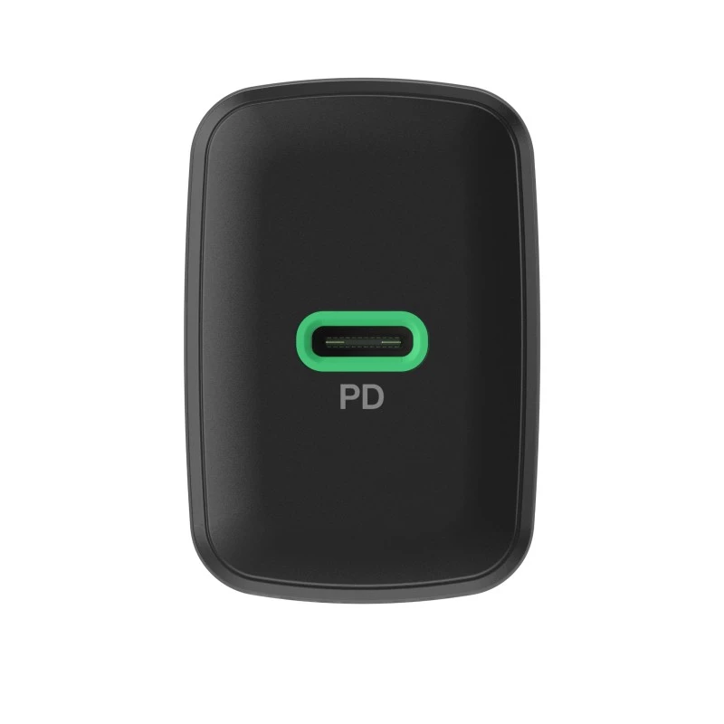Napájací zdroj Green Cell PowerSource Solo30 30W čierny — USB-C jednoportová nabíjačka