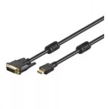 Wentronic Goobay HDMI™ / DVI-D kábel, čierny, 5 m - 19-pólový HDMI™ konektor samec>DVI-D (18+1) konektor samec (51582)