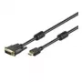 Wentronic Goobay HDMI™ / DVI-D kábel, čierny, 5 m - 19-pólový HDMI™ konektor samec>DVI-D (18+1) konektor samec (51582)
