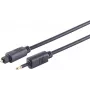 Optický audio kábel ShiverPeaks 69014-3.0 Toslink konektor samec na 3,5 mm konvertor, 3 m, 4,0 mm kábel
